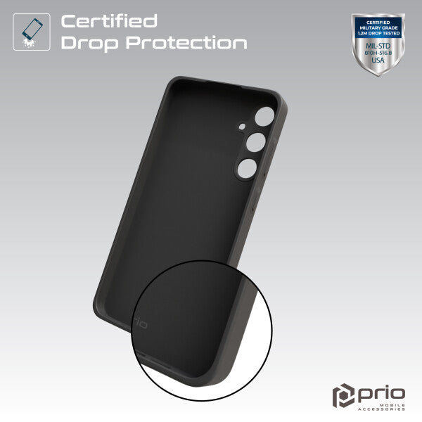 prio Liquid Silicone Case für Samsung A25 schwarz