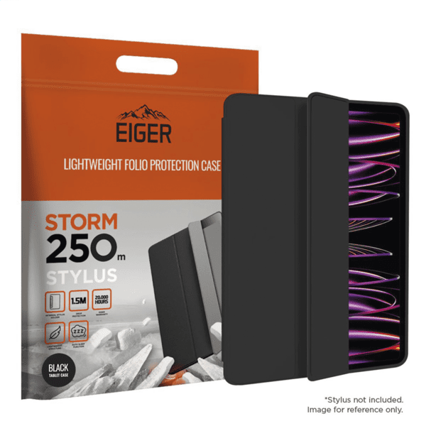 Eiger Storm 250m Stylus Hülle für iPad Pro 12.9 (2018 / 2020 / 2021 / 2022) - schwarz