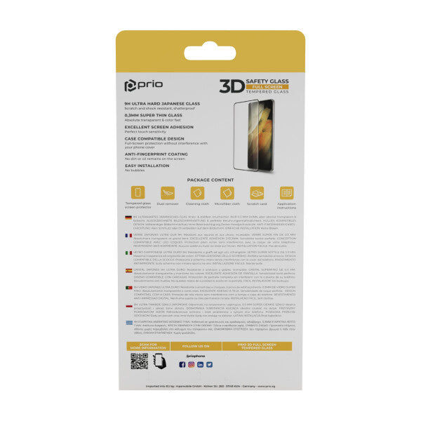 prio 3D Displayschutzglas für Huawei P40 schwarz