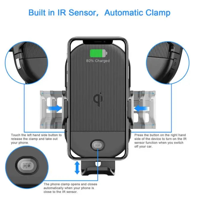 Letscom Universal Wireless KFZ-Smartphone Ladepad 15W Line A