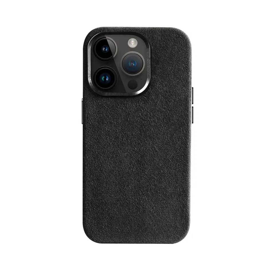 Cyoo Mikrofaserstoff Hülle (ähnlich Alcantara) iPhone 16 Pro Schwarz