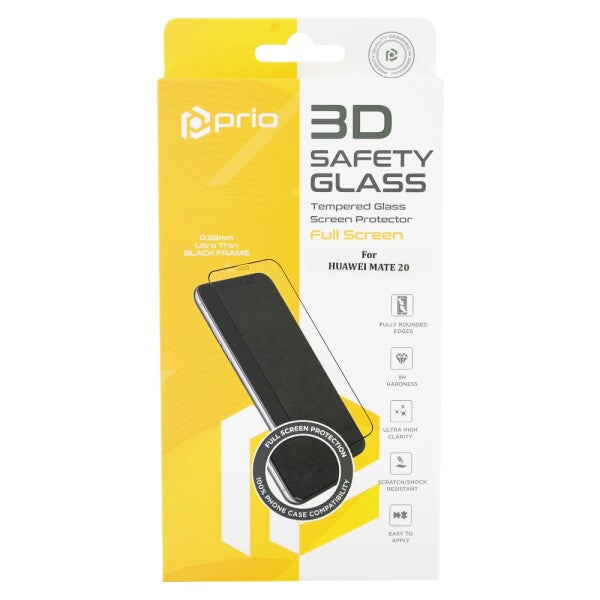 prio 3D Displayschutzglas für Huawei Mate 20 schwarz