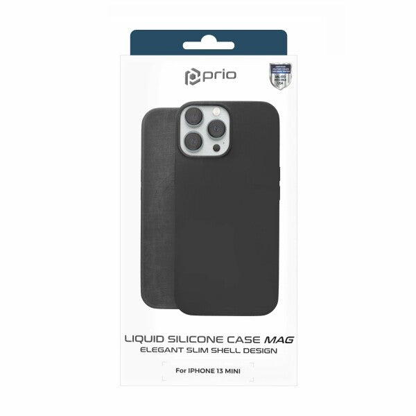 prio Silikonschutzhülle MAG für iPhone 13 mini schwarz