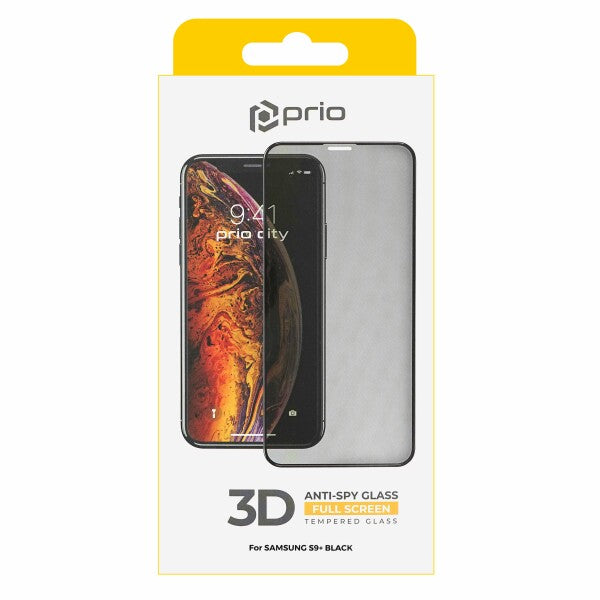 prio 3D Anti-Spy Displayschutzglas für Samsung S9+ schwarz