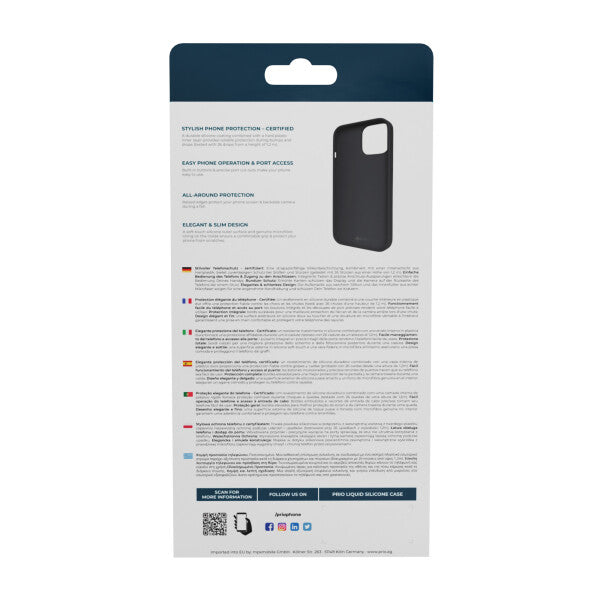 prio Silikonschutzhülle für iPhone 15 (6,1 Zoll) schwarz