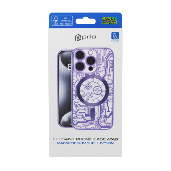 prio elegante Handyhülle MAG für iPhone 13 Pro lila