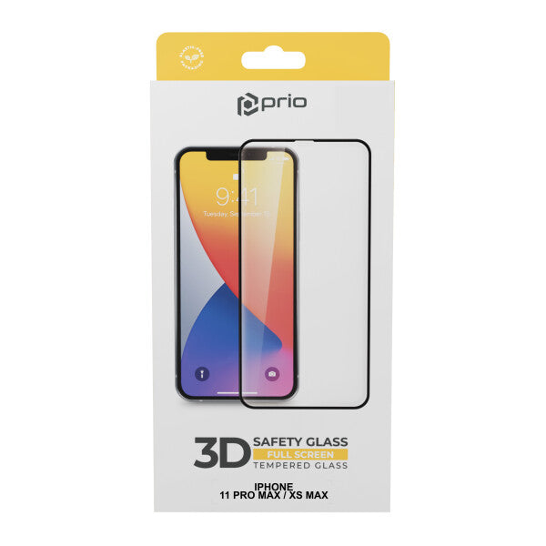 prio 3D Displayschutzglas für iPhone 11Pro Max / XS Max schwarz