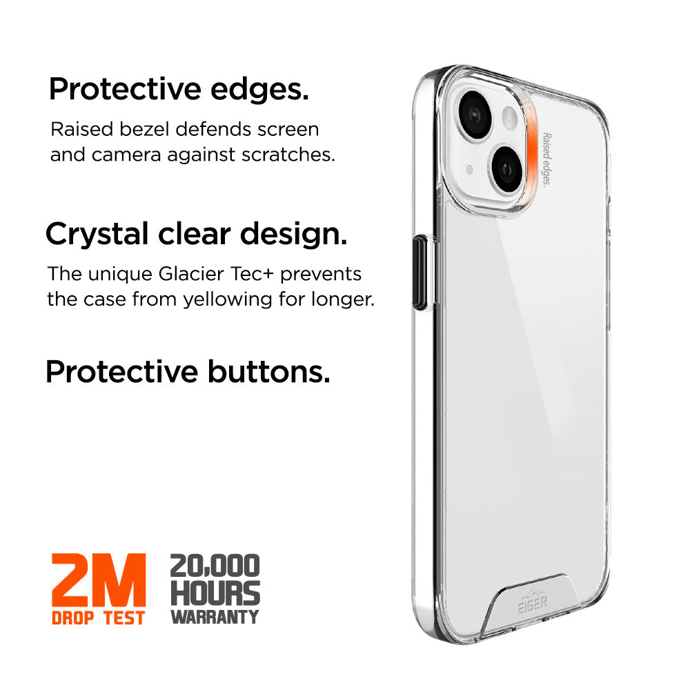 Eiger Glacier Case für Apple iPhone 15 Puls - transparent