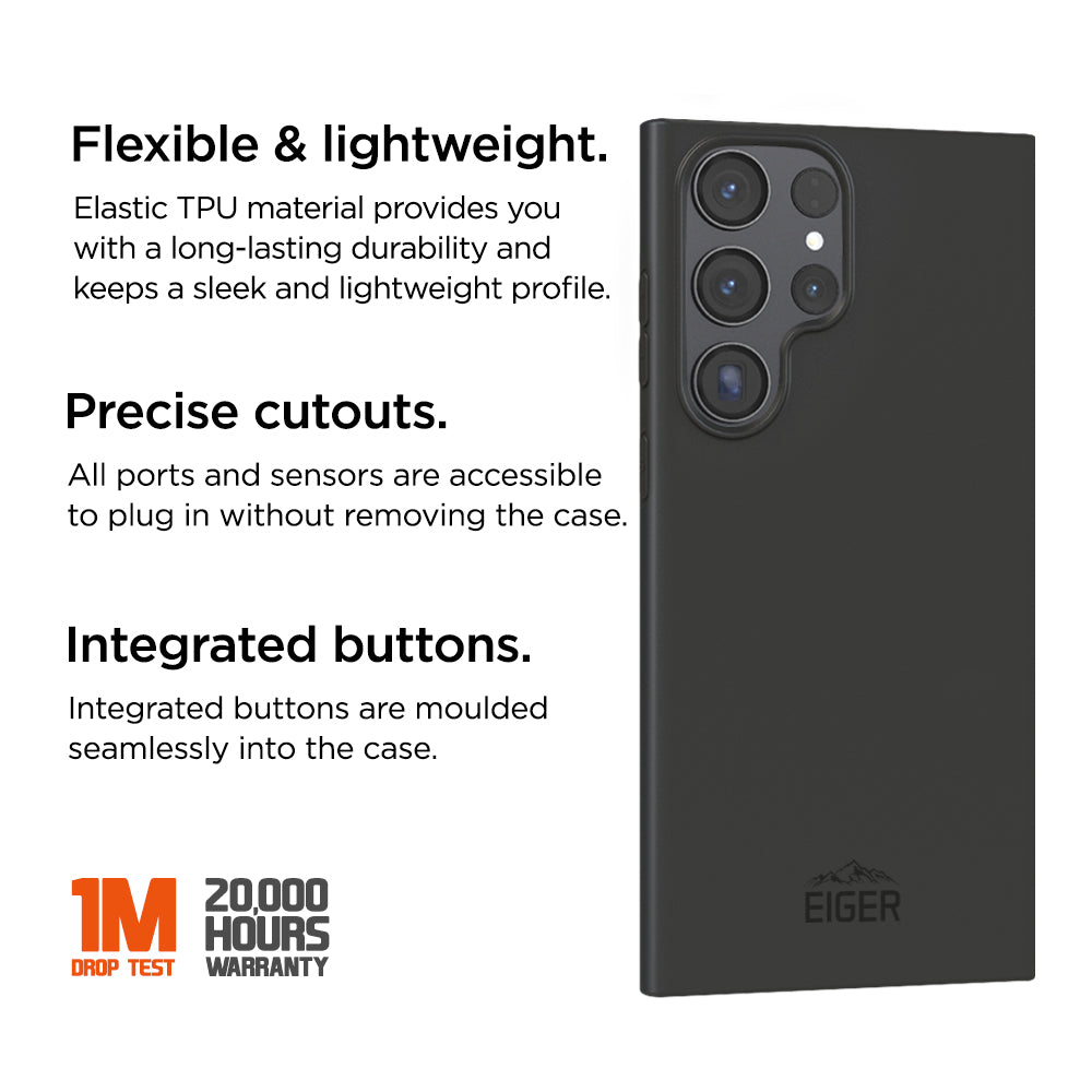 Eiger Grip Case für Samsung Galaxy S24 Ultra - schwarz