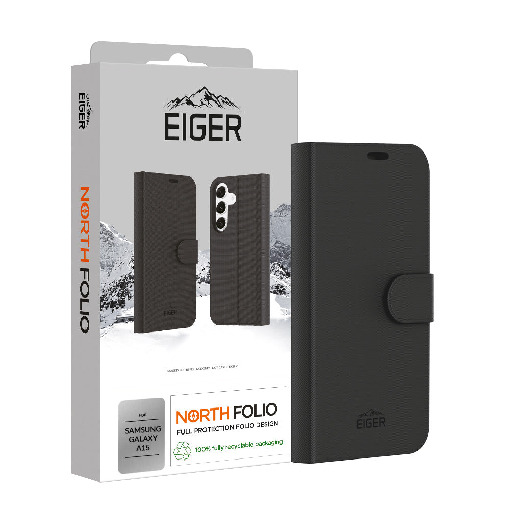 Eiger North Folio Case für Samsung Galaxy A15 - schwarz