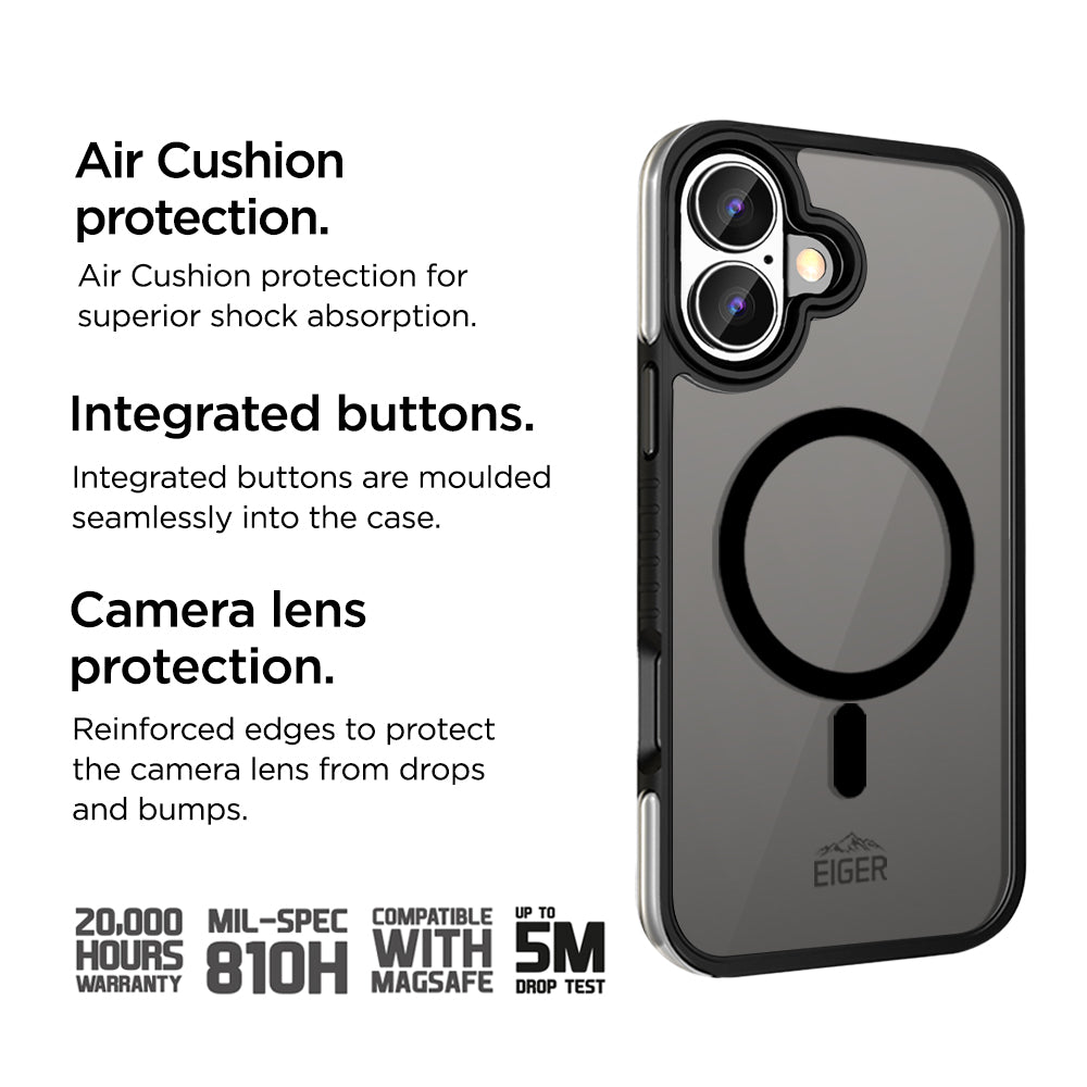 Eiger MountainAir Case für Apple iPhone 16 Plus - schwarz