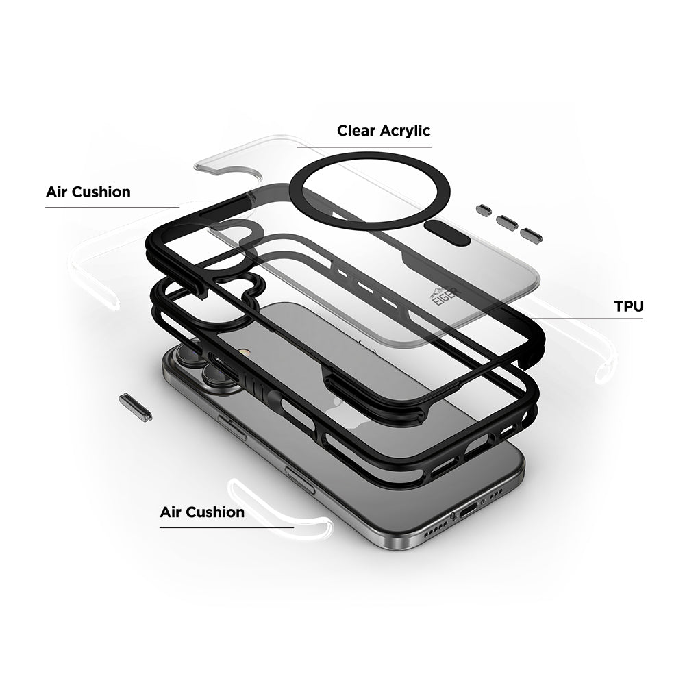 Eiger MountainAir Case für Apple iPhone 16 Plus - schwarz