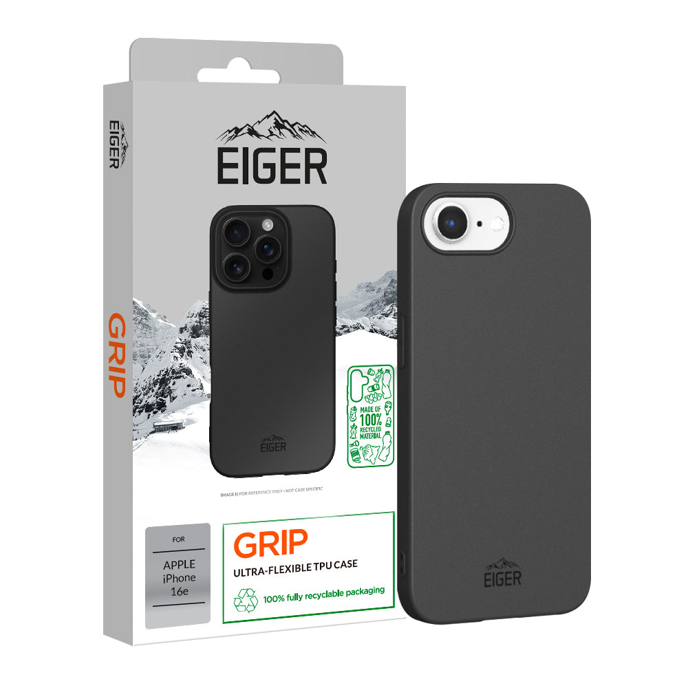 Eiger Grip Case für Apple iPhone 16e - schwarz
