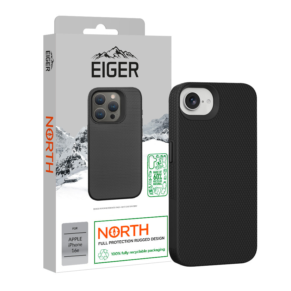 Eiger North Case für Apple iPhone 16e - schwarz