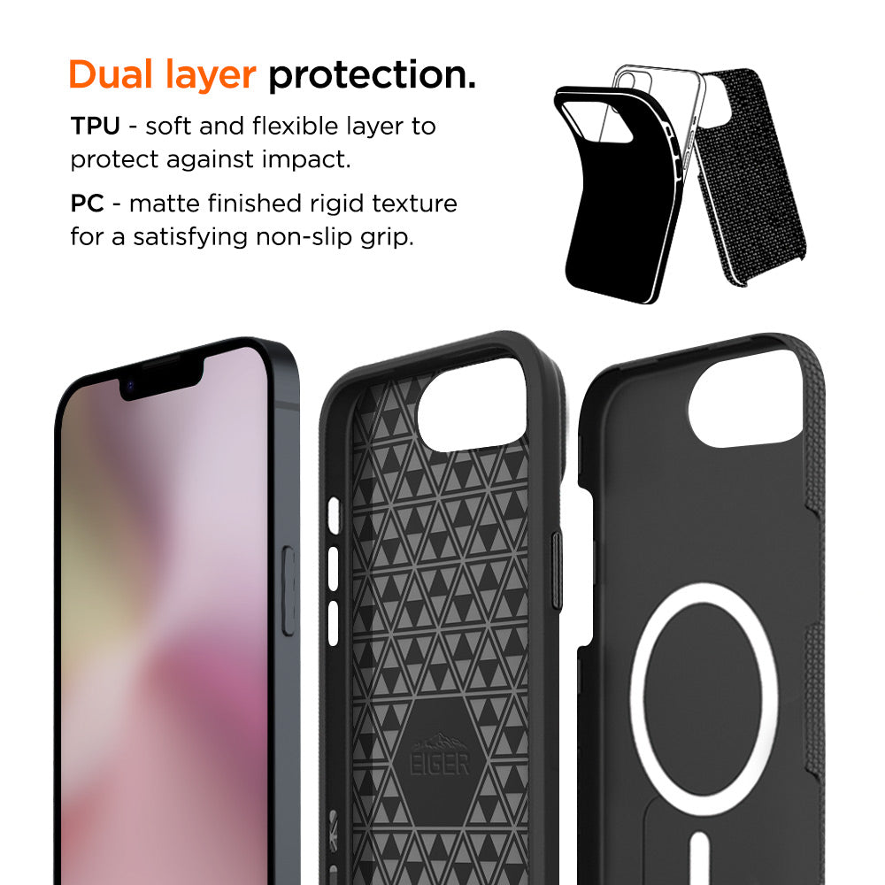 Eiger North MagSafe Case GRS für Apple iPhone 16e - schwarz