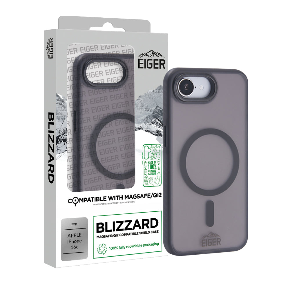 Eiger Blizzard MagSafe Case GRS für Apple iPhone 16e - schwarz