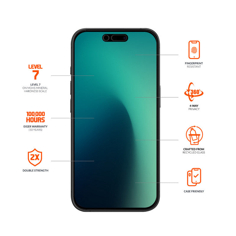 Eiger SP Black Privacy EDGE360 iPhone 17 Air