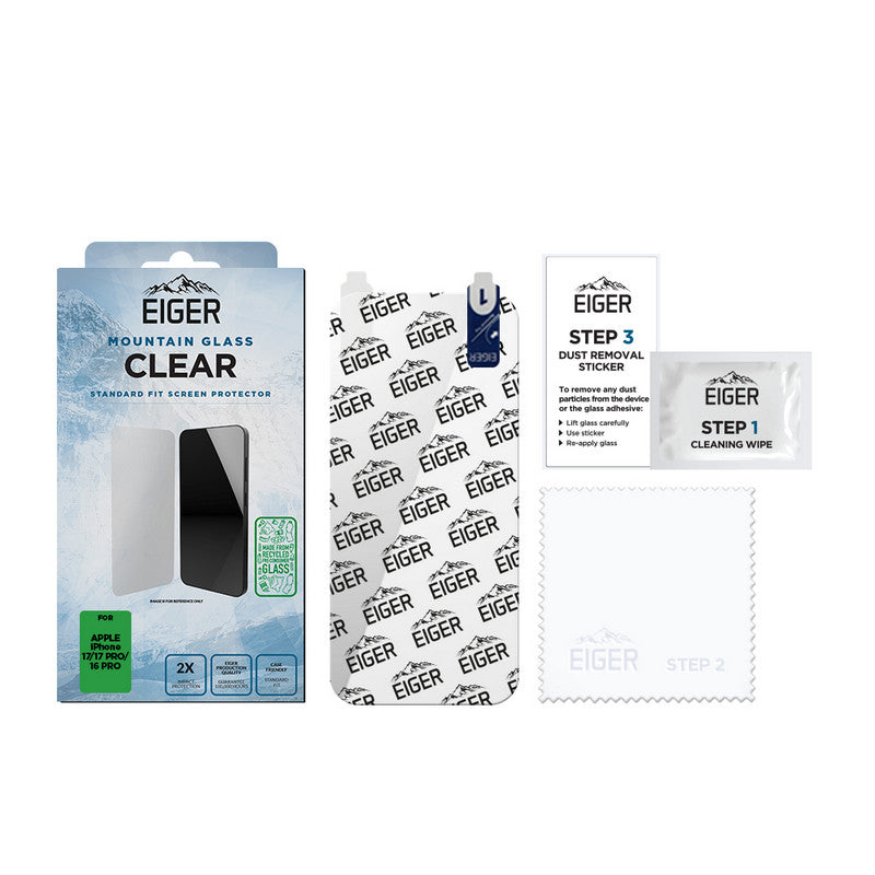 Eiger SP Mountain Glass Clear iPhone 17 / 17 Pro / 16 Pro