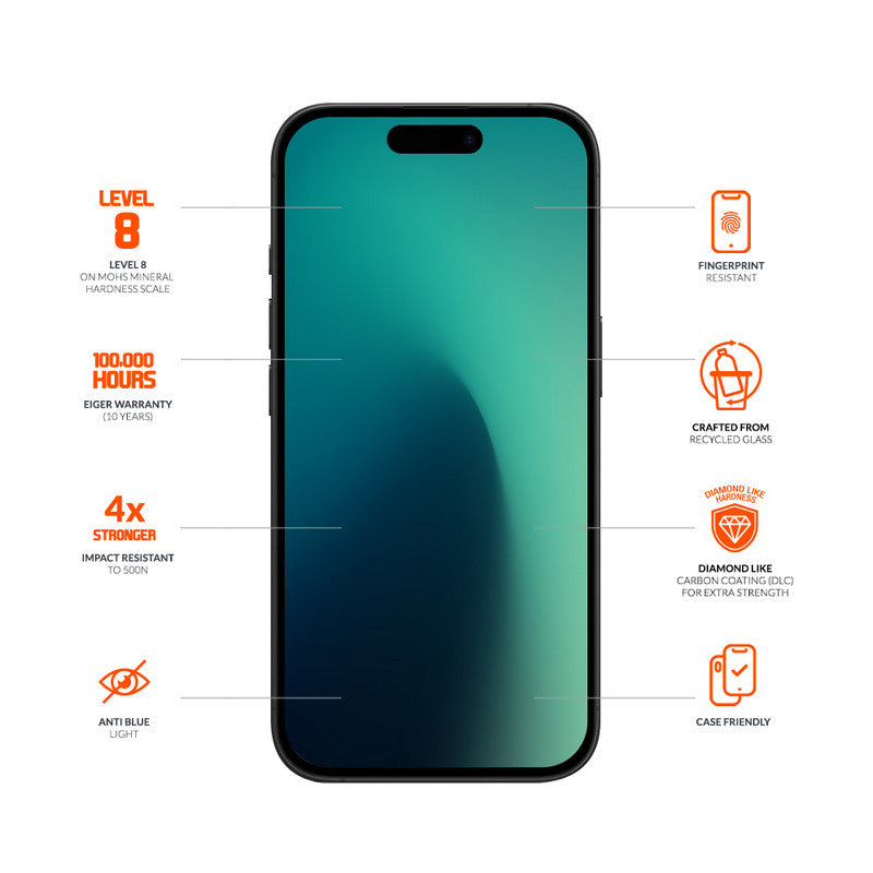 Eiger SP Mountain Glass Ultra Edge iPhone 17/17 Pro/16 Pro
