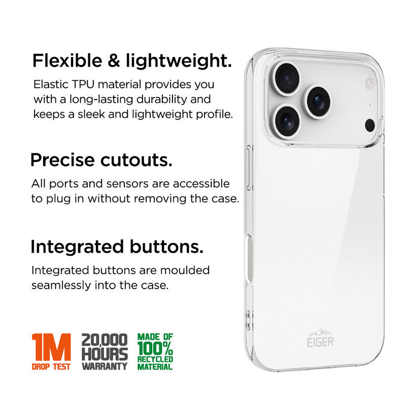 Eiger Grip Case GRS iPhone 17 Pro transparent
