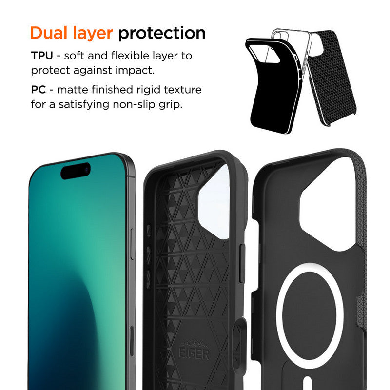 Eiger North Case MagSafe GRS iPhone 17 schwarz