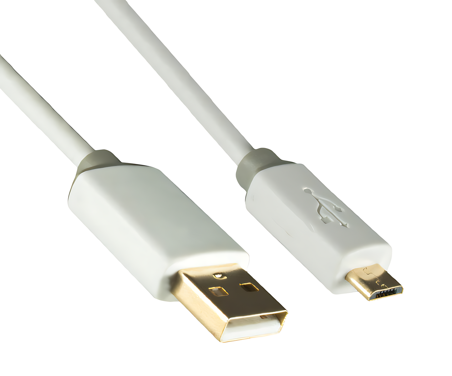 USB-A auf Micro-USB HQ-Kabel 0,5m, weiss