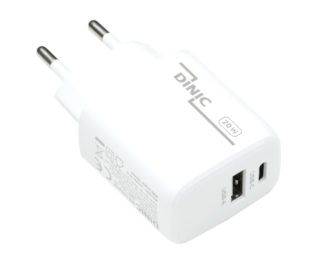 USB Ladegerät, weiss, 20 Watt, Power Delivery + QC 3.0
