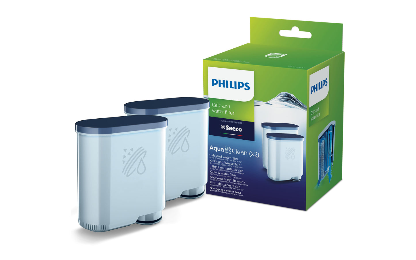 Philips Kalk- und Wasserfilter CA6903/22 für Kaffeevollautomaten Doppelpack