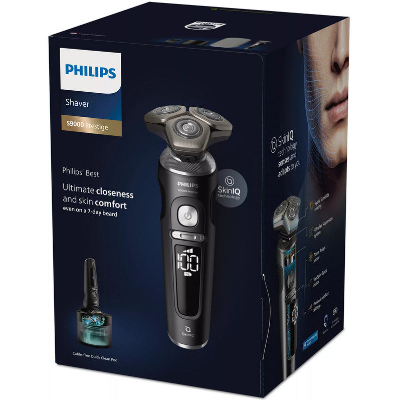 Philips Shaver S9000 Prestige SP9840/32 Elektrischer Nass- und Trockenrasierer mit SkinIQ