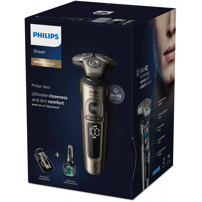 Philips Shaver S9000 Prestige SP9883/36 Elektrischer Nass- und Trockenrasierer mit SkinIQ