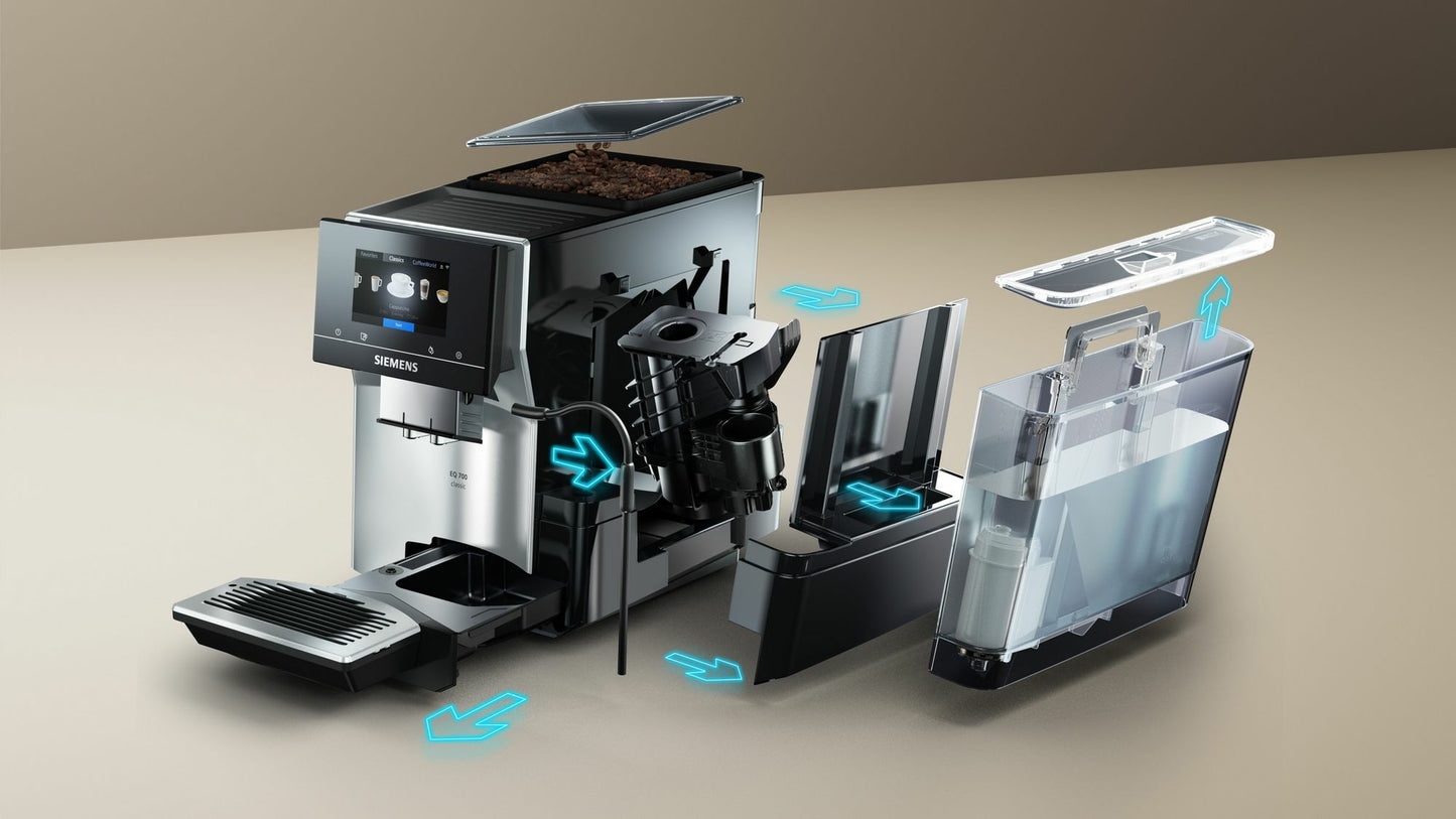 Siemens EQ700 Kaffeevollautomat classic grau TP715D01