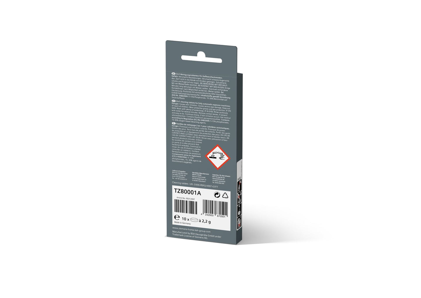 Siemens Reinigungstabletten TZ80001A