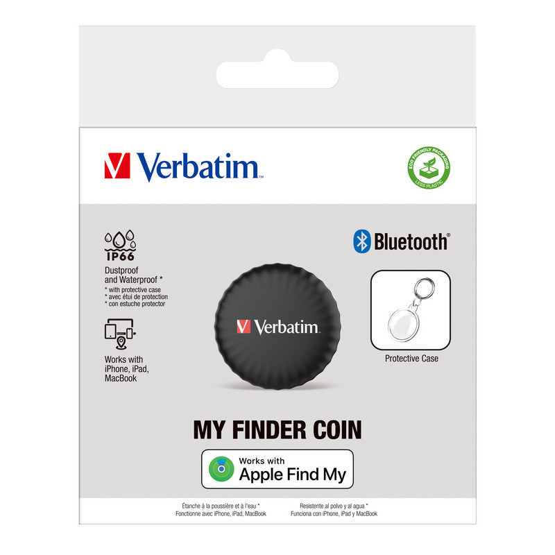 Verbatim My Finder Coin - Bluetooth Item Finder - schwarz