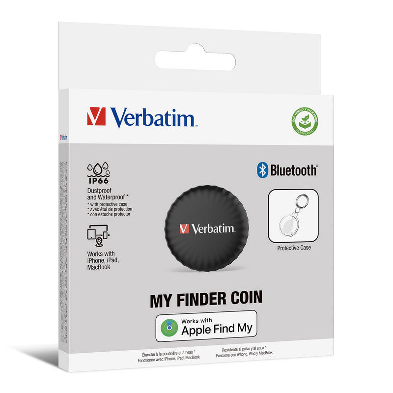 Verbatim My Finder Coin - Bluetooth Item Finder - schwarz