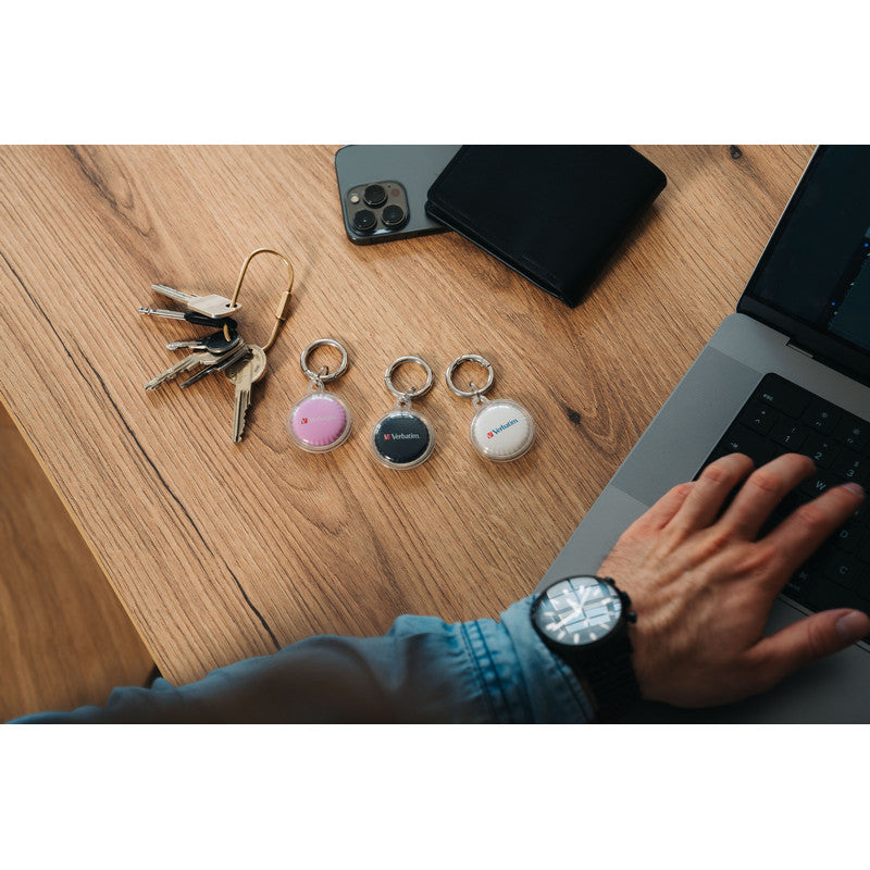 Verbatim My Finder Coin - Bluetooth Item Finder - 3er Pack - schwarz / pink / weiss