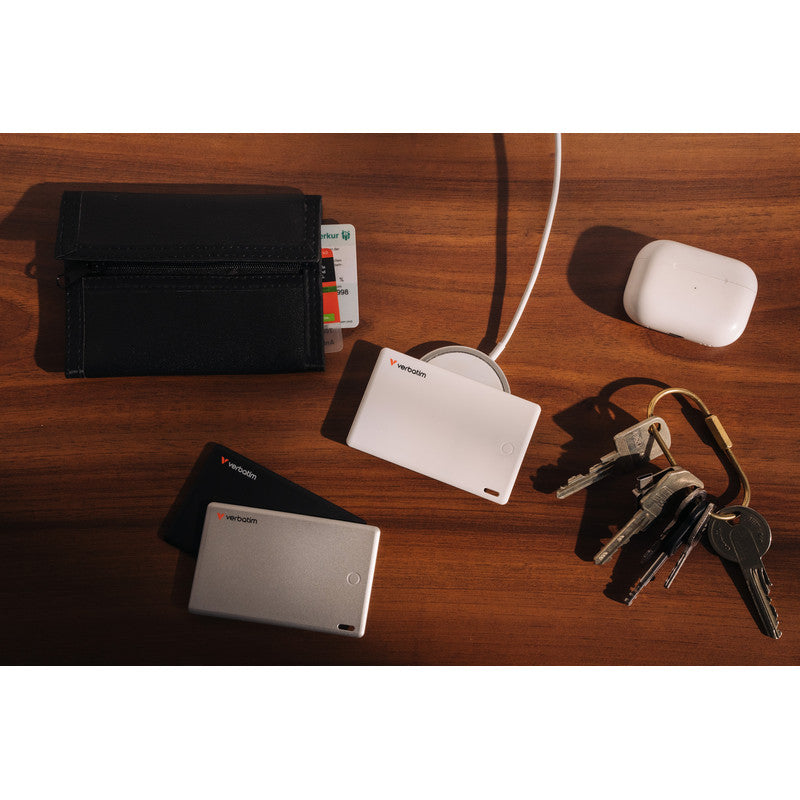 Verbatim My Finder Card - Bluetooth Item Finder - 3er Pack - schwarz / silber / weiss