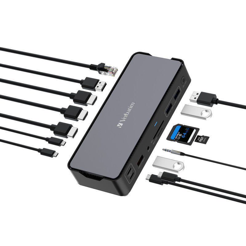 Verbatim USB-C Pro Docking Station 15 Port CDS-15
