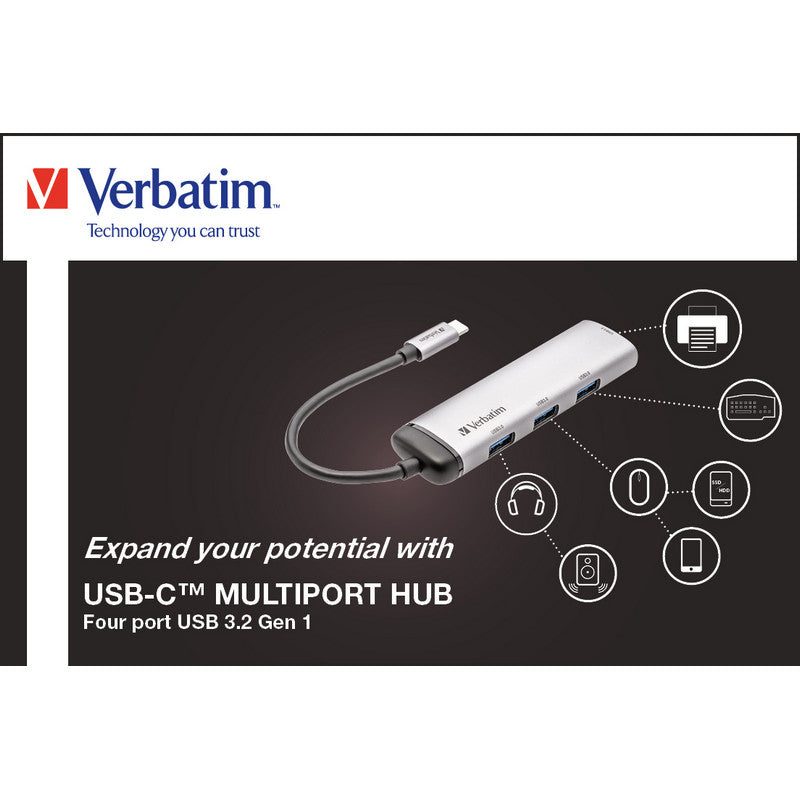 Verbatim USB-C Multiport Hub 4 Port USB 3.2 Gen 1