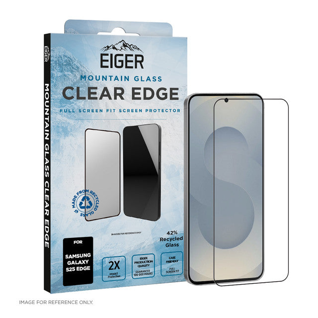 Eiger Mountain Glass CLEAR EDGE Displayschutzfolie für Samsung S25 Edge