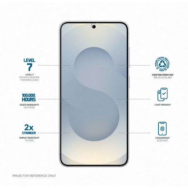 Eiger Mountain Glass CLEAR Displayschutzfolie für Samsung S25 Edge