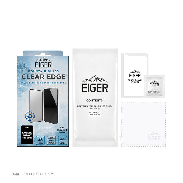 Eiger Mountain Glass CLEAR EDGE Displayschutzfolie für Samsung S25 Edge