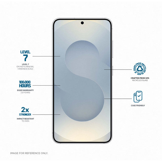 Eiger Mountain Glass CLEAR EDGE Displayschutzfolie für Samsung S25 Edge