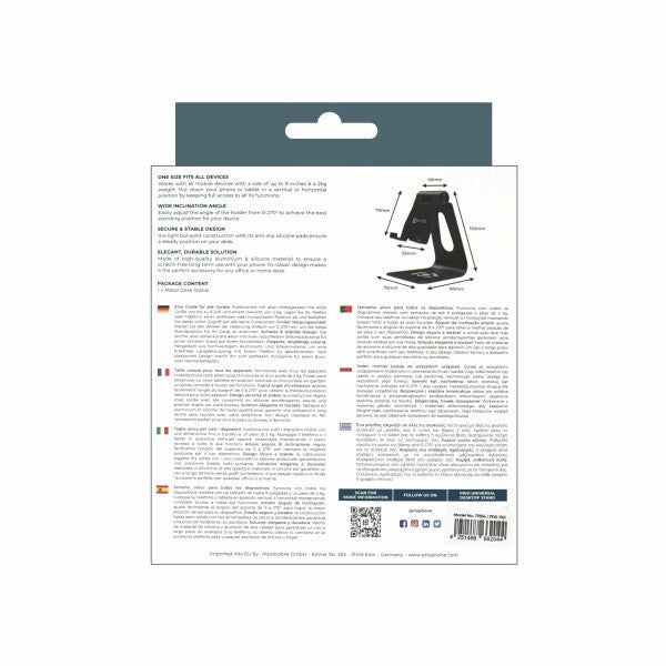 prio Smartphone Halterung Aluminium - schwarz - trend - shop.deals