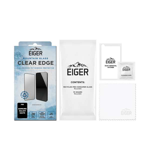 Eiger Mountain Glass CLEAR EDGE Displayschutzfolie für Samsung Galaxy S24 FE