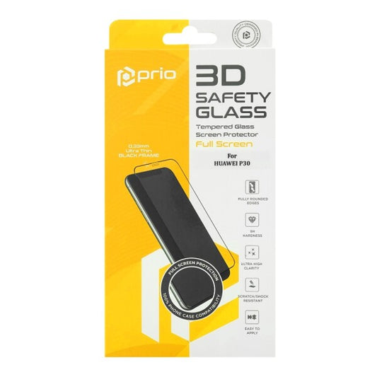 prio 3D Displayschutzglas für Huawei P30 schwarz