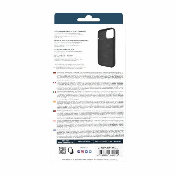 prio Silikonschutzhülle MAG für iPhone 14 Pro schwarz