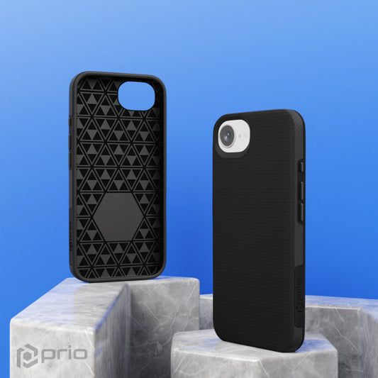 prio Schutzhülle für iPhone 16e schwarz