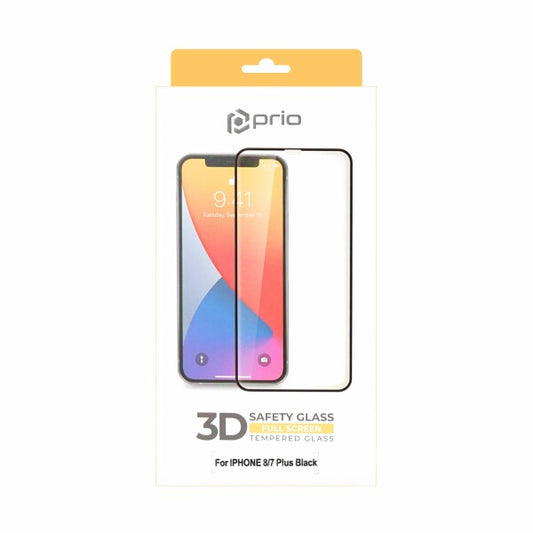 prio 3D Displayschutzglas für iPhone 8 Plus / 7 Plus schwarz