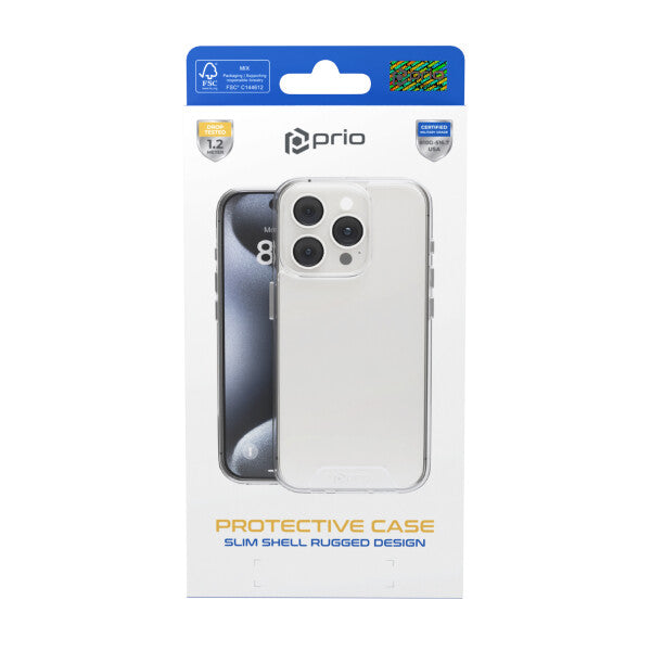 prio Schutzhülle für iPhone 16e klar