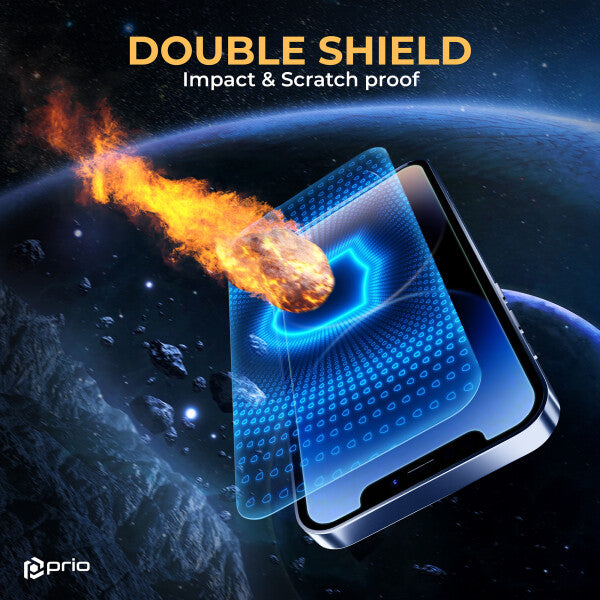 prio Shock Proof Displayschutzglas für iPhone 16 Plus/15 Plus/15 Pro Max klar
